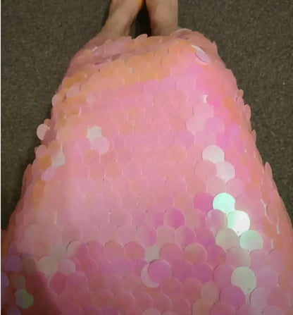 Spicy Girl Beaded Irregular Midi Dress