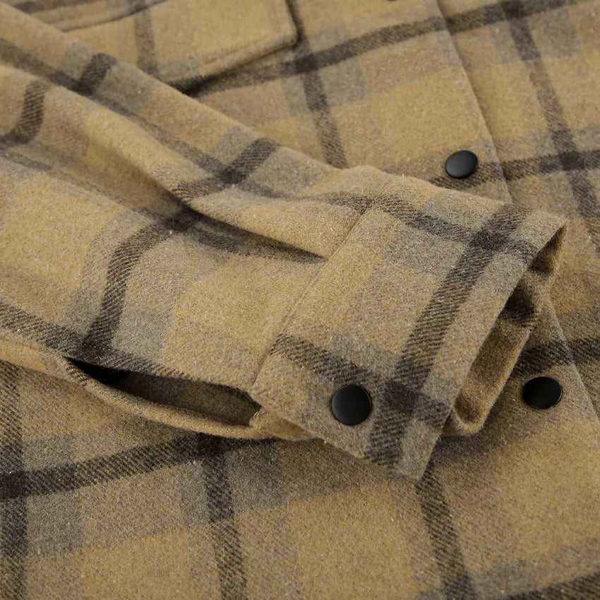 New Plaid Contrast Jacket Autumn Winter Single Breasted Long Sleeve Outerwear Female Coat