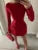 Bows Splice Long Sleeve Mini Dress Office Woman Bodycon Club Party Dresses Autumn High Waist