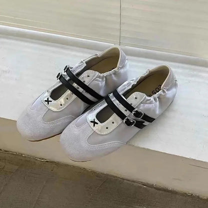 Flats Sports Shoes Sneakers Shallow Loafers Shoes Summer Walking Ballet Trend Sneakers