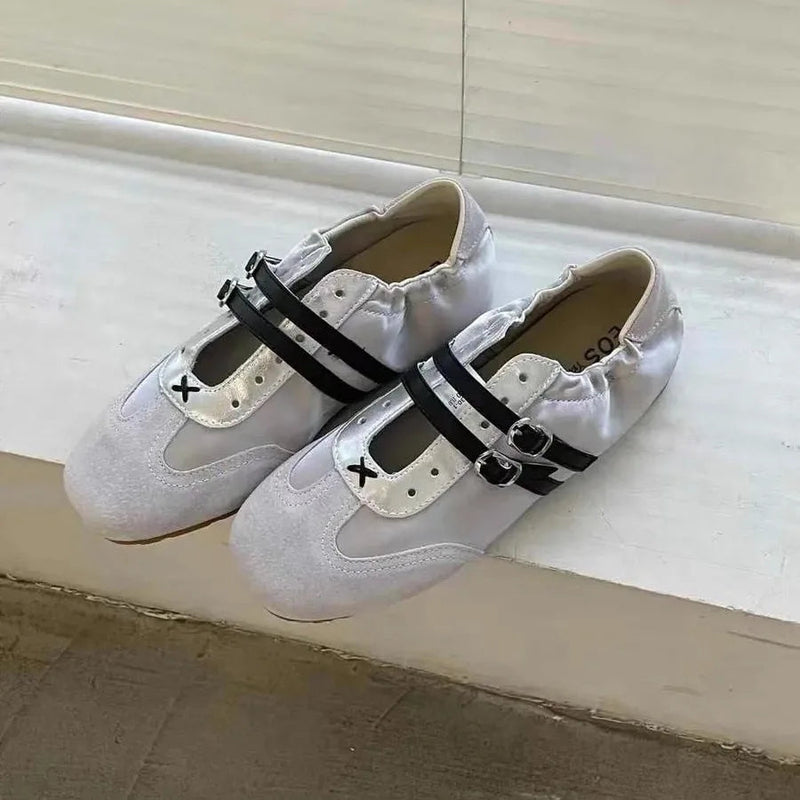 Flats Sports Shoes Sneakers Shallow Loafers Shoes Summer Walking Ballet Trend Sneakers