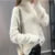 Winter Mink Faux Cashmere Thick Sweater Jumper White Pull Femme Loose Pullover Knitted Fluffy Sweaters for Winter