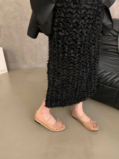 Flat Shoes Mesh Mary Jane Shoes Soft Sole Outdoor Dress Ballerinas