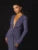 Glitter Deep V Neck Maxi Dress for Sparkle Long Sleeve Ruched Bodycon Split Club Party Dress