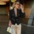 Slim Cropped Denim Jacket Lapel Long Sleeve Double Breasted Blazer Coat Female Spring Summer High Street Outwears