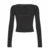 Dot Print Fitted Crop Top Long Sleeve T-shirt Autumn Basic Tees Street Outfits