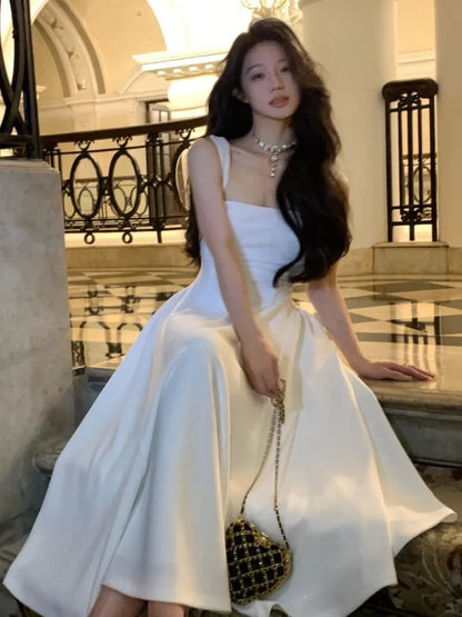 Summer Evening Party Midi Dresses Sleeveless Y2k Mini Birthday Dress Korean Aline Vestidos