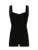 Sleeveless Shirring Square Collar Skinny Summer Playsuit Black Simple Basic Vacation Rompers