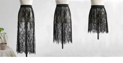 Summer Half Slips for Wome High Waist Lace Basic Skirt Underdress Loose Half Slips Underdress Underskirt Petticoat Slips