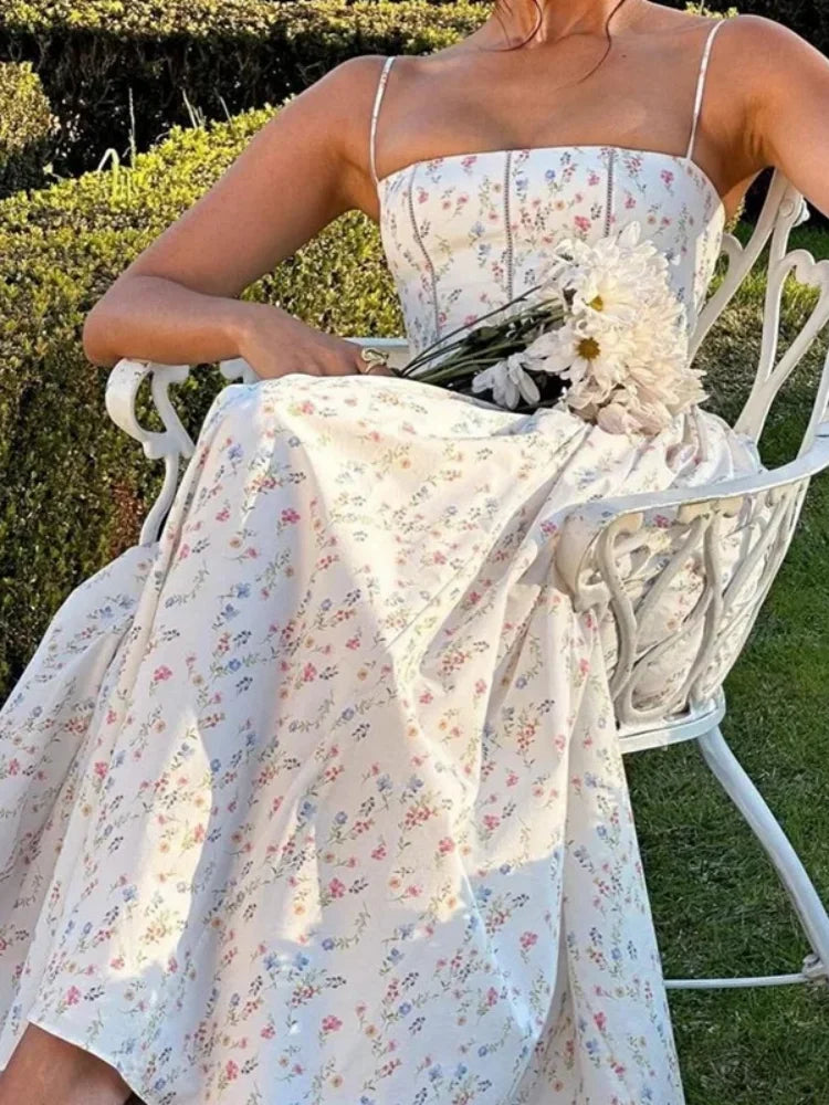 Print Vacation Slim Dress Sleeveless Backless Maxi Dresses Evening Party Graduation Robe