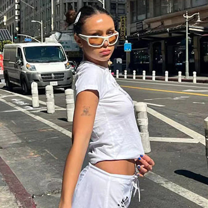 Summer European and American Style Short Sleeved T-shirt With Letter Hot Diamond Top, T-shirt With Slim Fit Inside for