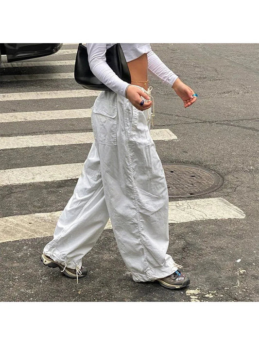 Woman New Trend Trousers New Trend Sweatpants Aesthetics Cargo Japanese Pants Grunge Tunic Drawstring Color