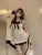 Knitted Two-piece Set Bow Designer Sweet Party Dress Set Female Korean Style Sweater Mini Dress Suit Winter