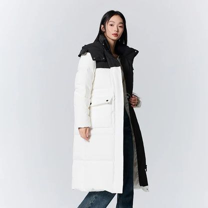 Down Jacket Long Hooded Outdoor Winter New Letter Three-proof Thick Coat Heat Storage