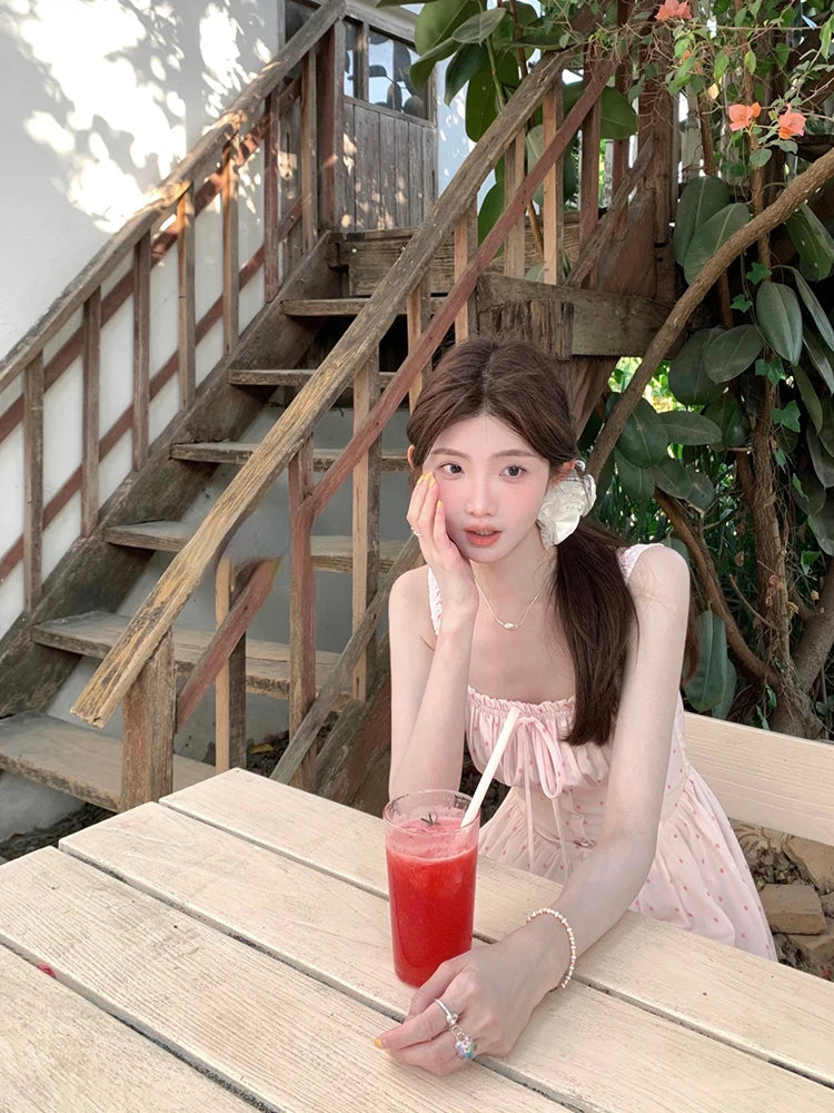 Dress Korean Clothing Outwear Beach Style Strap Dress Even Party Sleeveless Bodycon Summer