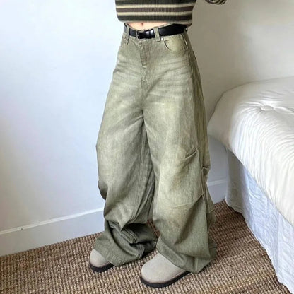 Y2k Oversized Jeans Woman Streewear Baggy Harajuku Denim Pants Spring Korean Causal Trousers Aesthetic