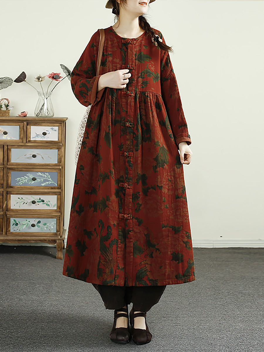 Flower Button Linen Shirt Coat Ai1017