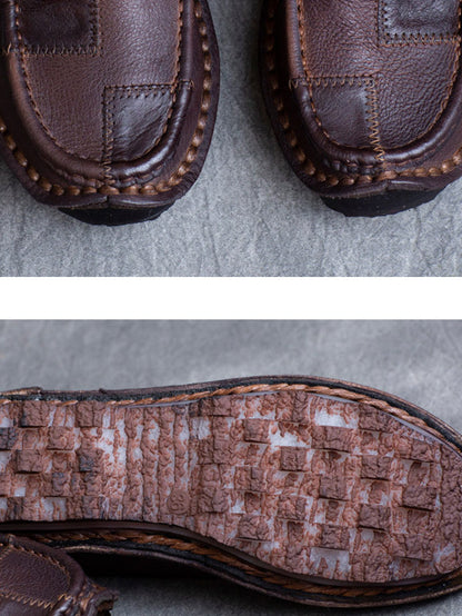 Summer Spliced Leather Shoes Pp1032