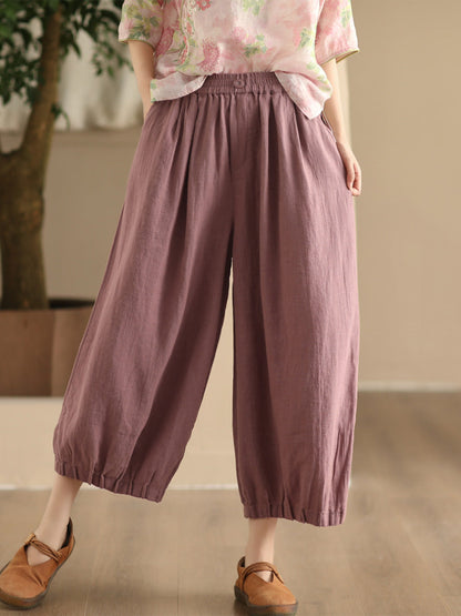 Summer Linen Wide-leg Pants Fd038