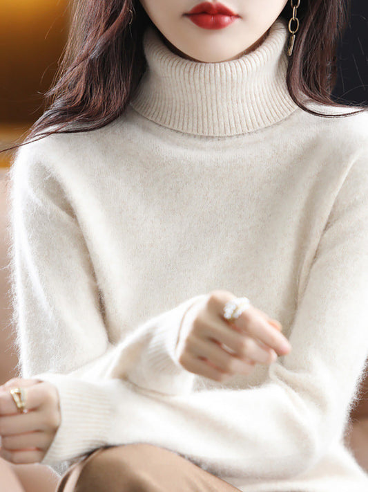 Autumn Turtleneck Soft Cashmere Sweater Ak1029