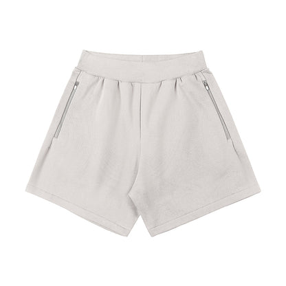 400g Heavy Cotton Shorts With Zip Pocket