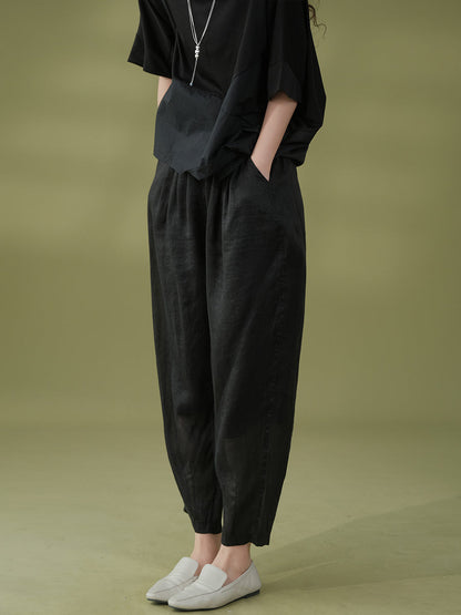 Summer Ramie Harem Pants Kl1022
