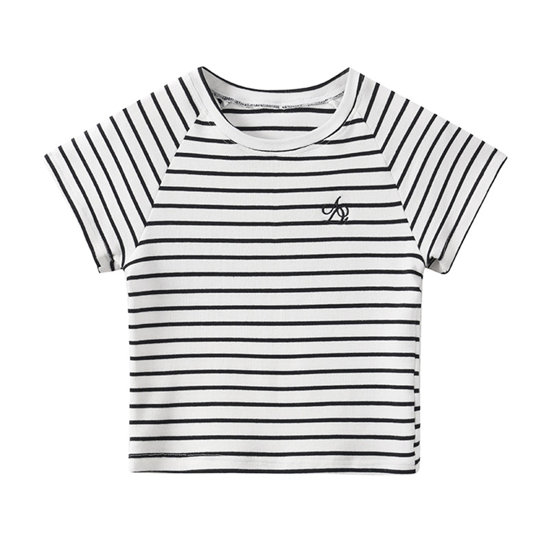 Logo Embroidery Slim Fit T-shirts & Tank Tops