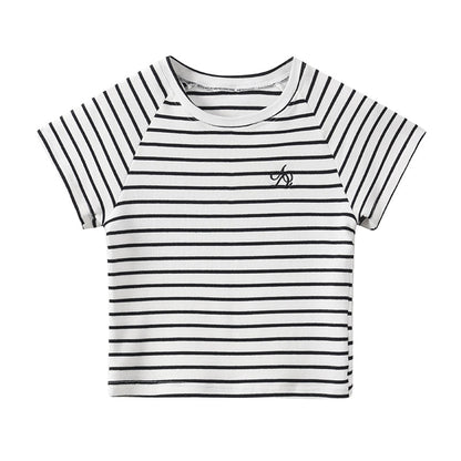 Logo Embroidery Slim Fit T-shirts & Tank Tops