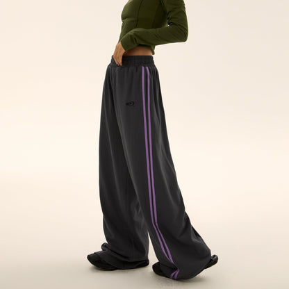Two-stripes Wide-leg Track Pants