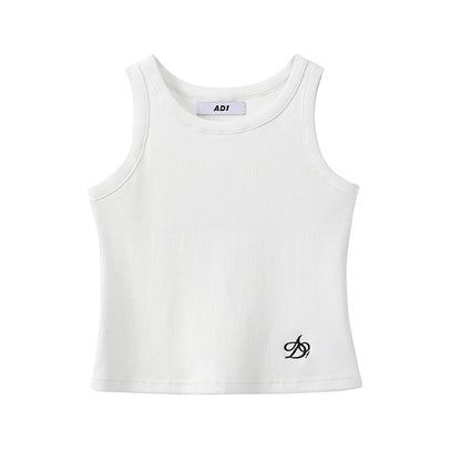 Logo Embroidery Slim Fit T-shirts & Tank Tops