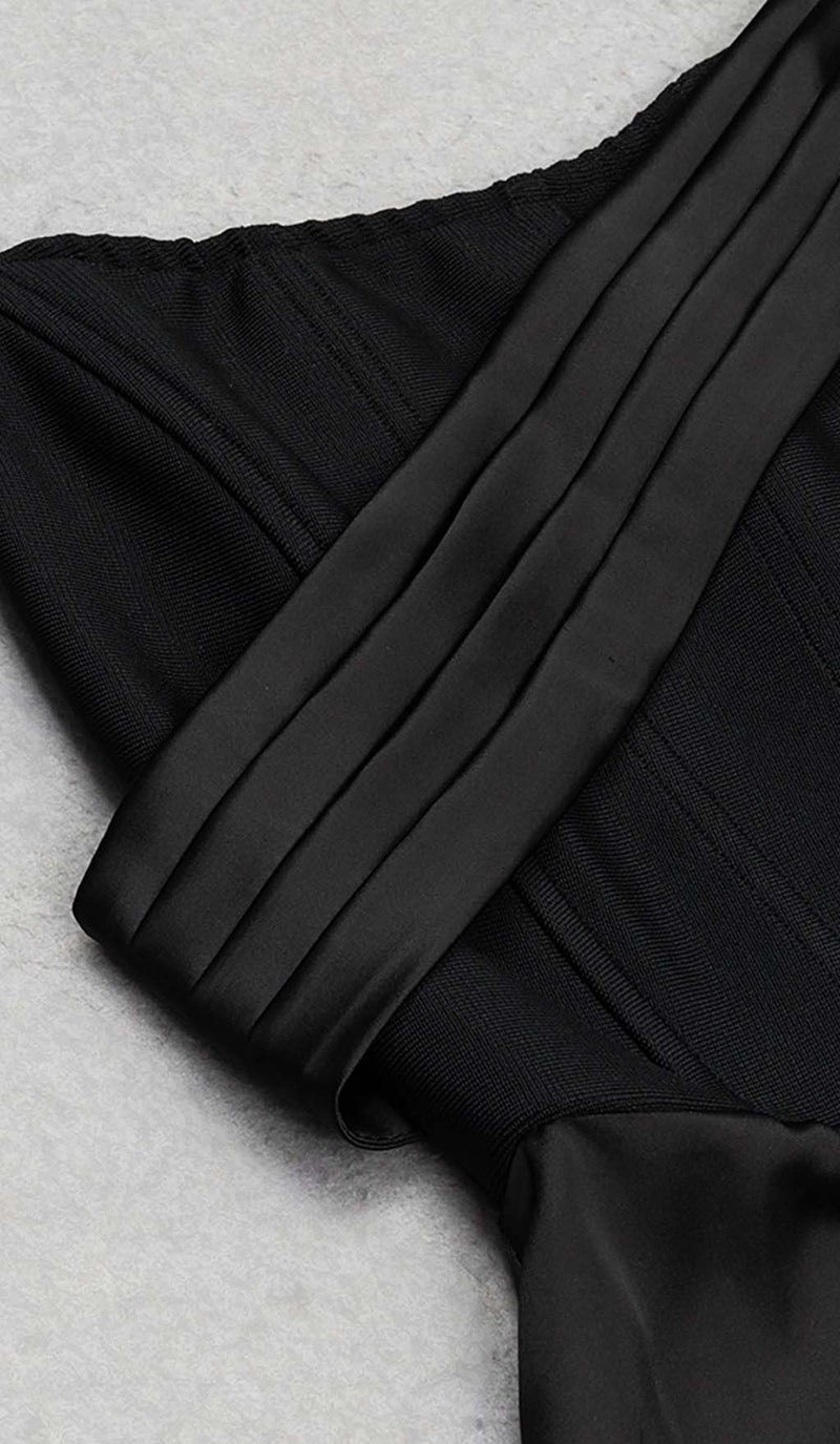 Sleeveless Bandage Midi Dress in Black