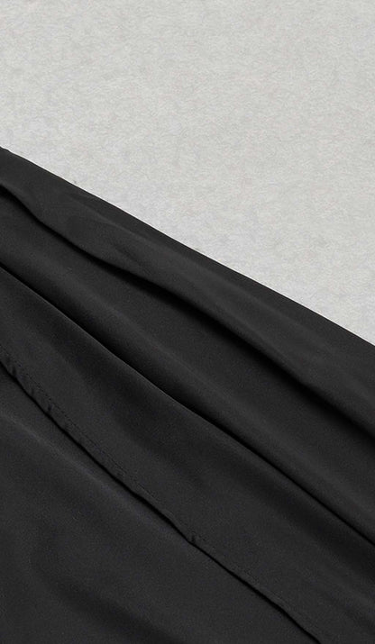 Sleeveless Bandage Midi Dress in Black