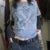 Y2k Grunge Emo T-shirt 2000s Cross Cyber Goth Patchwork Long Sleeve Tees E-girl Gothic Harajuku Loose Tops