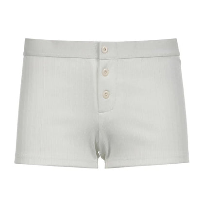 Patchwork Contrast Color Knitted Shorts Slim Lowwaisted Shorts Spring Autumn Ladiies