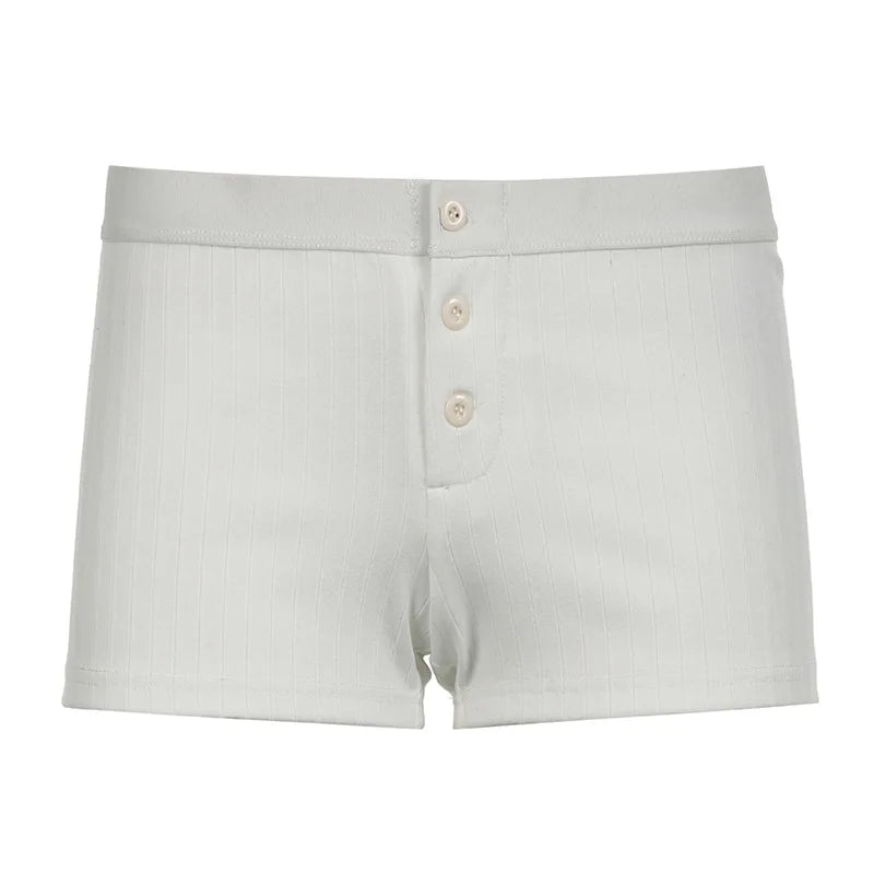 Patchwork Contrast Color Knitted Shorts Slim Lowwaisted Shorts Spring Autumn Ladiies