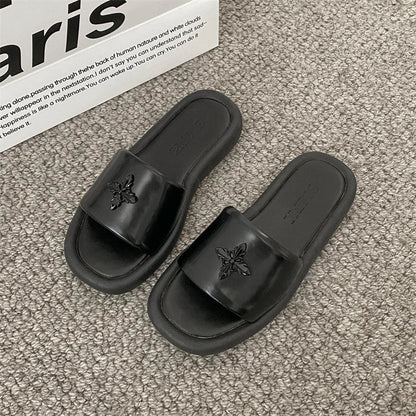 Summer Soft Sole Slipon Slippers New Designer Flat Shoes Slipper Female Flip Flops