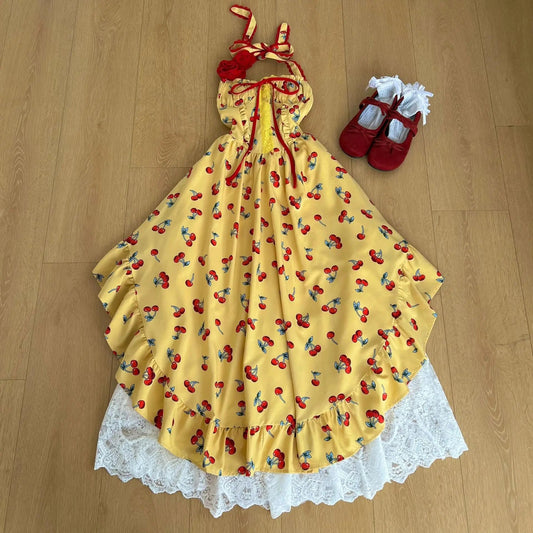 Beach Style Long Dresses Print Irregular Backless Vestidos Mujer Spring Summer Sweet Dress