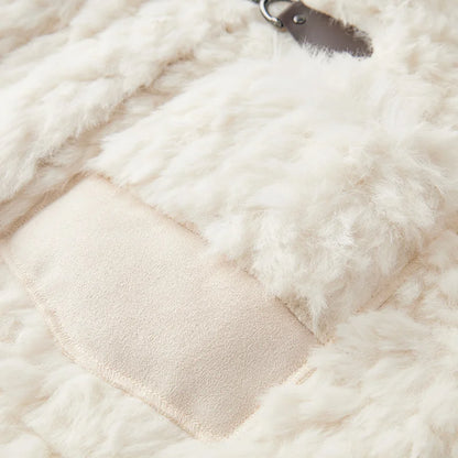 Coat Imitation Rabbit Fur Imitation Suede Patchwork Retro New Winter Loose Stand-up Collar Jacket