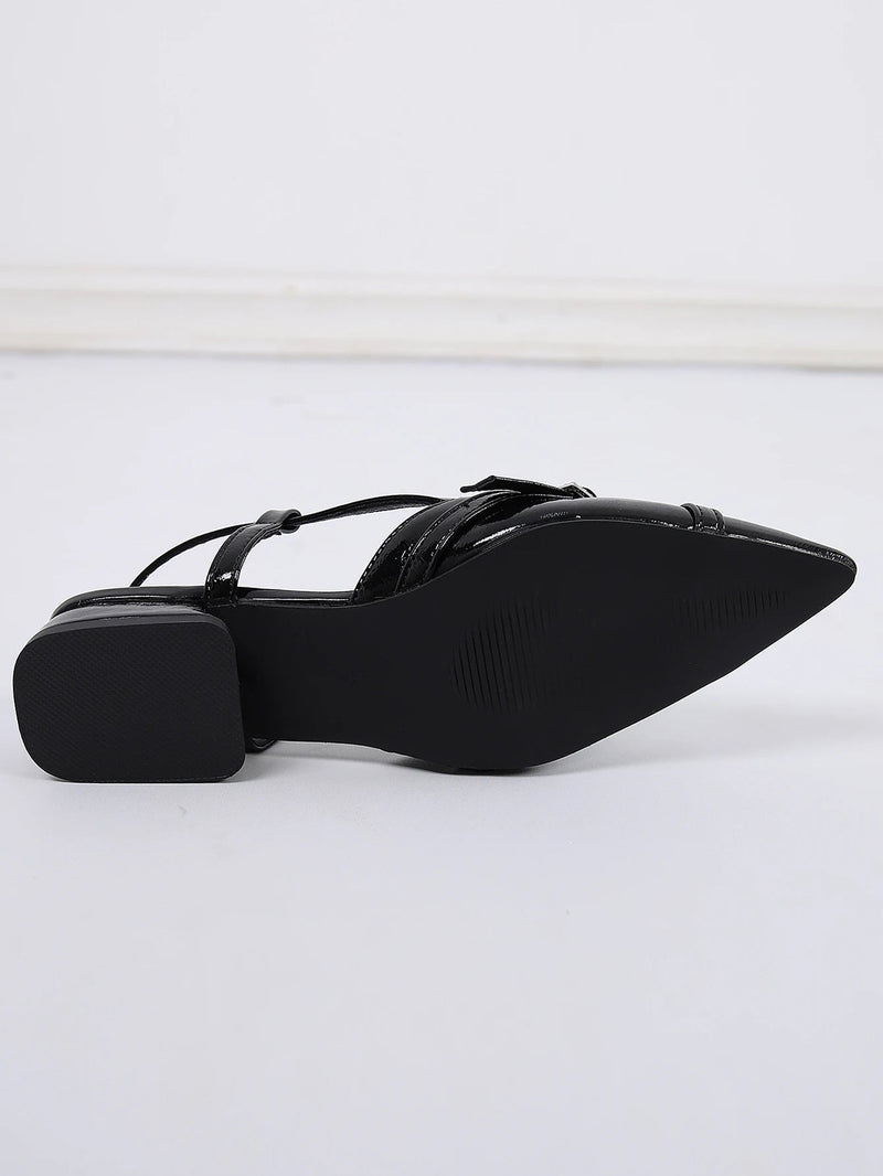 Pointed Toe Slingback Pumps Shoes,closed Toe Adjustable Slingback Dress Shoes for , Bridal Wedding Party Work Shoes