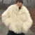 Fluffy Faux Fur Jacket Coat Oversize Long Sleeve Lapel Plush Overcoat Winter Lady Thicken Warm Outwear