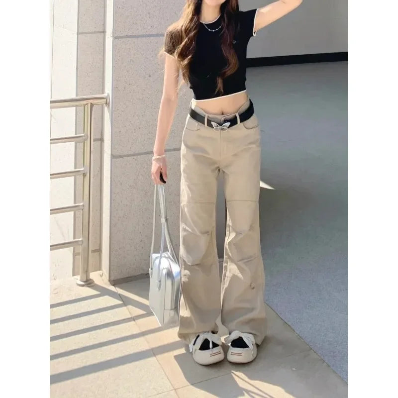 Cargo Pants Y2k Wide Leg Korean Trousers Summer High Waist Harajuku New Pantalones