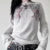 Graphic Print T-shirt Aesthetic Grunge Full Sleeve Pullovers Tees E-girl Gothic Mall Goth Crop Top Y2k Emo Clothes