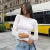 Y2k European and American Summer Open Back Top Long Sleeved Spicy Girl Shoulder T-shirt ’s Wear