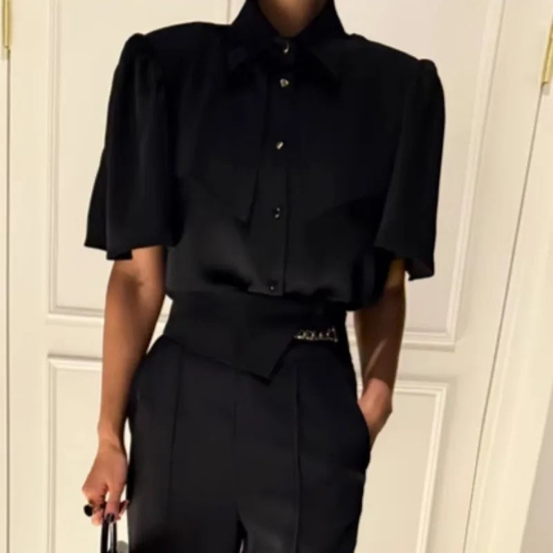 Blouses Spring Summer Korean Shirts Office Lady Simple Blusas Mujer