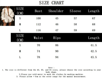 Textured Suits for Double Breasted Long Sleeve Outerwear+raw Hem Shorts Sets Two-piece Set