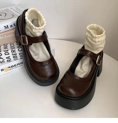 Shoes Woman Comfortable and Allmatch Shallow Mouth Female Sneakers Round Toe Clogs Platform Flats on Heels New R