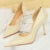 Shoes 8 Cm Patent Leather Design Pumps Pointed Side Hollow Retro High Heels Stilettos Party Shoes 43