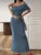Knit Ribbed 2 Piece-set Long Skirt for Backless Cropped Sweater Pullover and Slim Knitwear Maxi Skirt Outfits