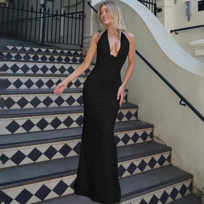 Lace Up Off Shoulder Maxi Dress