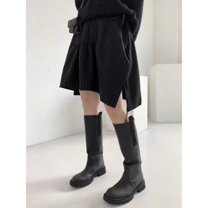 Summer Korean Retro High Street Low Waist Irregular Aline Skirt Skirt